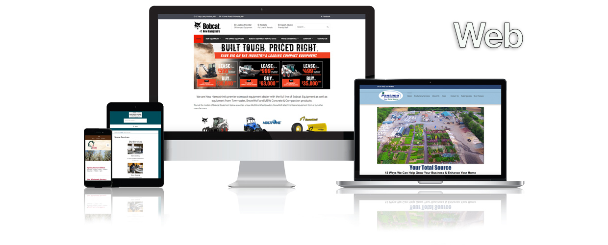 Examples of the web sites we build for landscape and construction industry clients
