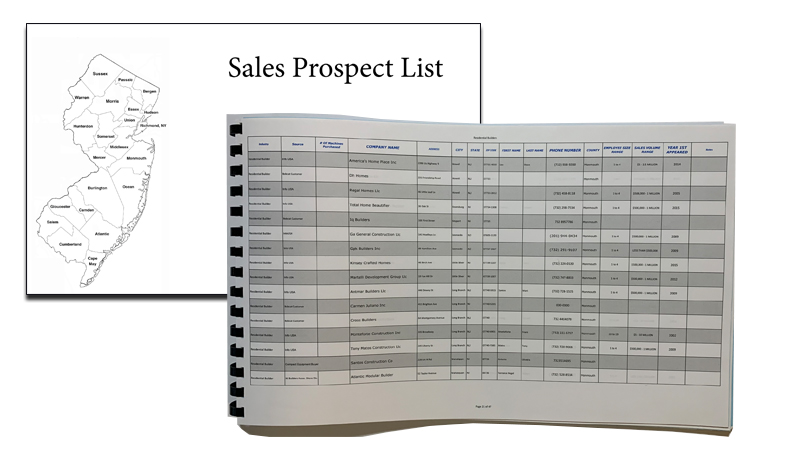 Sales rep call book example